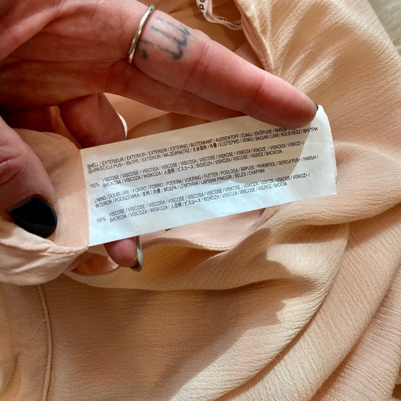 Somedays Lovin Peach Mock Neck Mini Dress - Picture 5 of 7